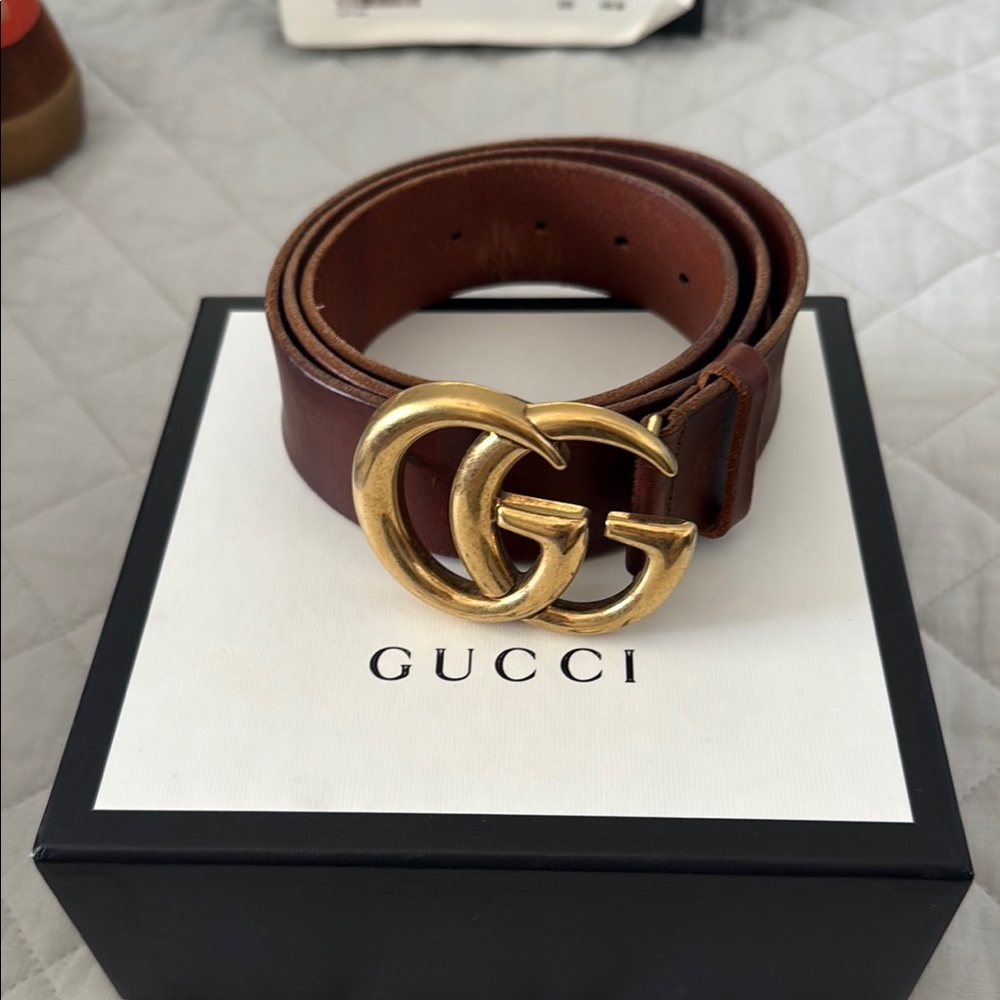 Gucci Brown Leather Bag with Iconic Design